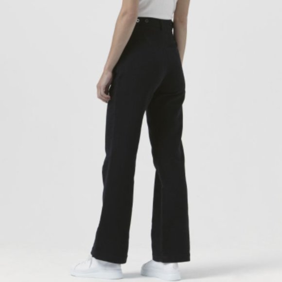 ADRIANA BLACK ORGANIC MOLESKIN VELVETY STRAIGHT LEG ORGANIC COTTON TROUSERS 26 - Picture 11 of 11